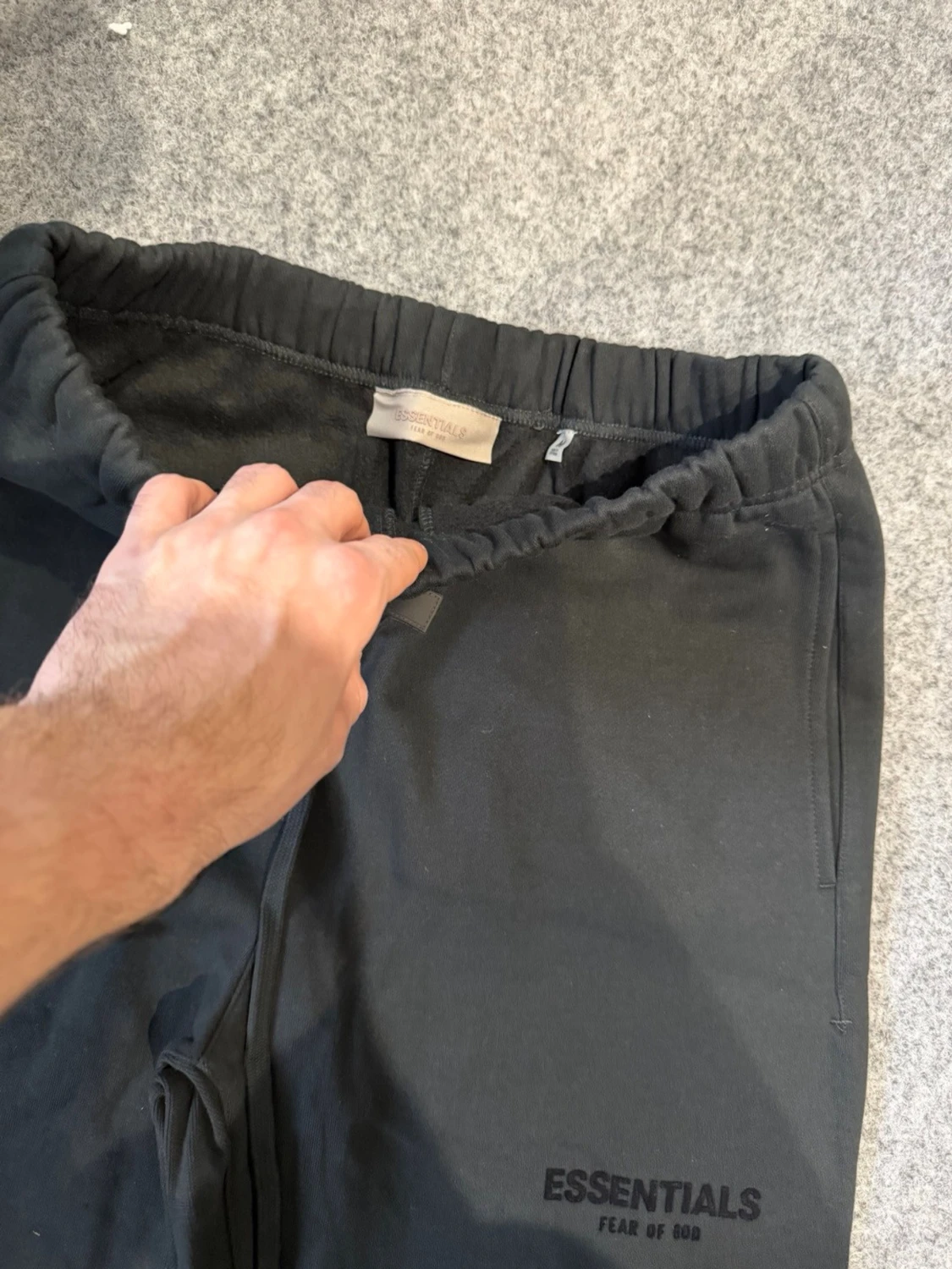 Essentials black baggy sweatpants - 1