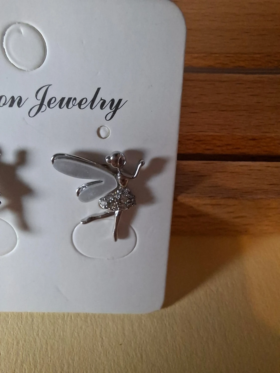 Silvriga älvörhängen med strass - 1