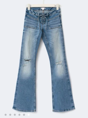 Pleated tie jeans - Superfina jeans från Gina Tricot, använda typ 3 gånger då de inte passar helt💙