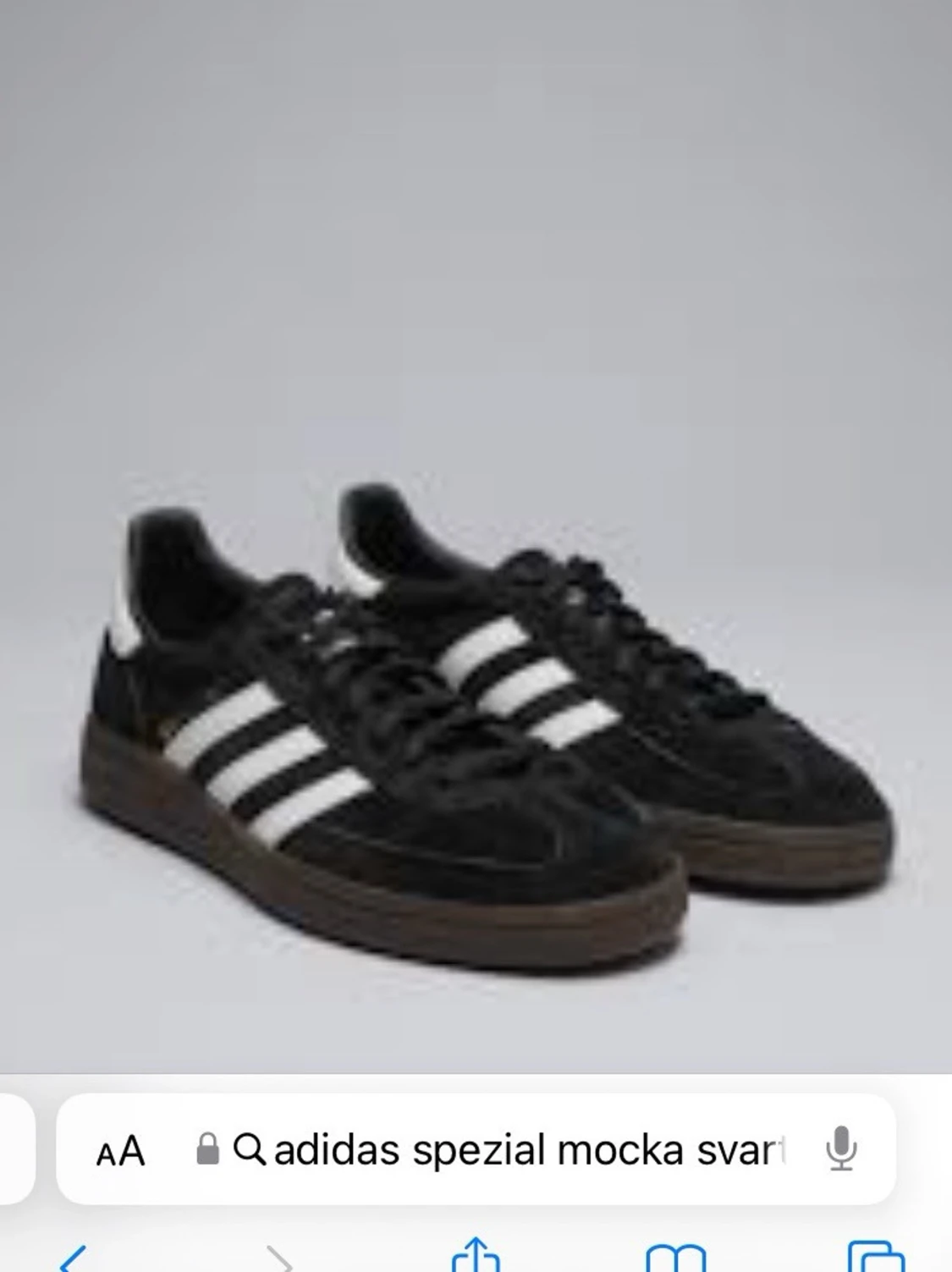 Adidas Spezial svarta mockasneakers