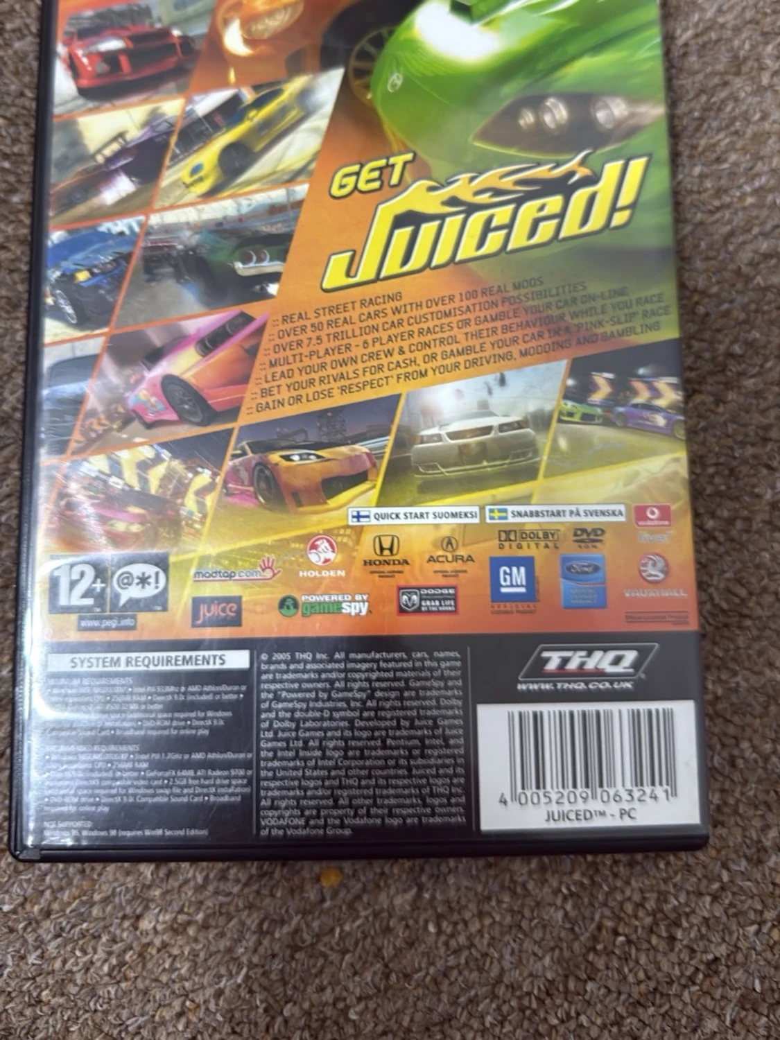 Juiced – PC, 1 CD + originalbox + registreringspapper (manual saknas) - 1