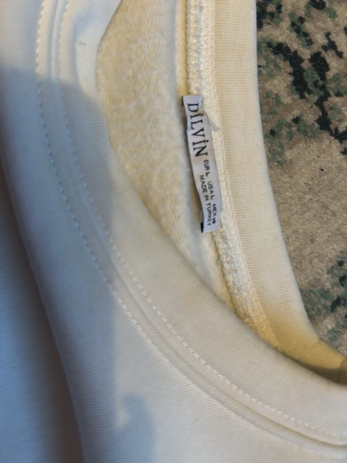 Vit sweatshirt med resår - 2