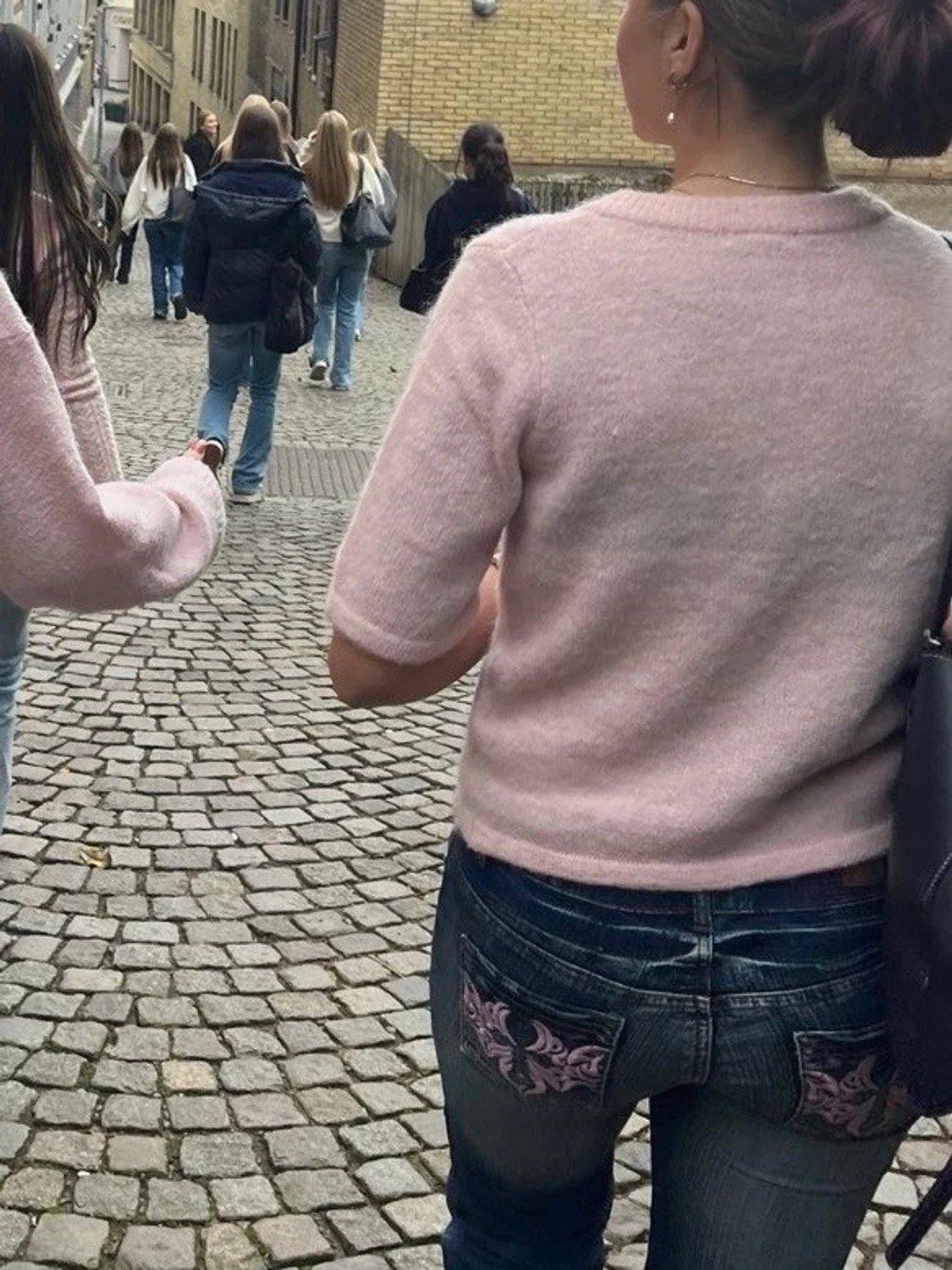 Blå bootcut jeans med broderi - 6