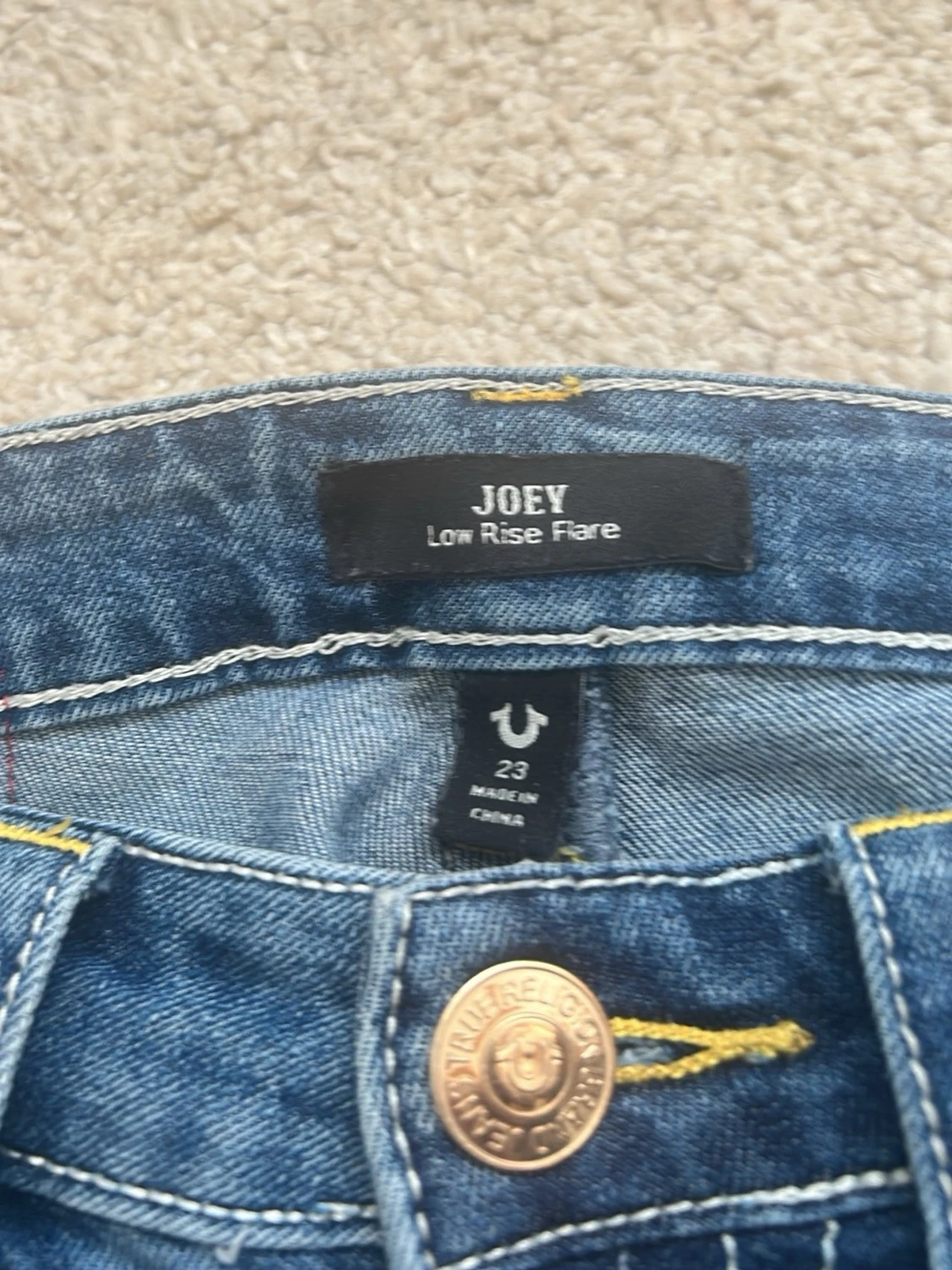 True Religion Joey Low Rise Flare Jeans - 1