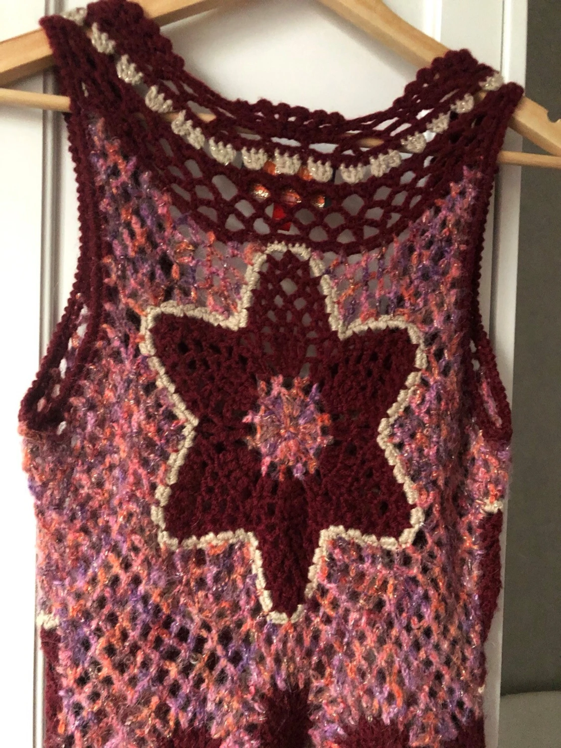 Bohemisk virkad klänning - 4