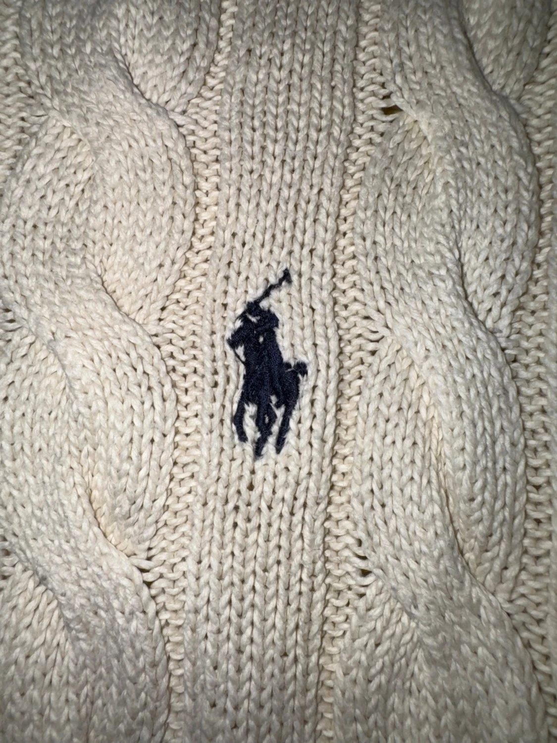 Vit kabelstickad tröja Polo Ralph Lauren - 2
