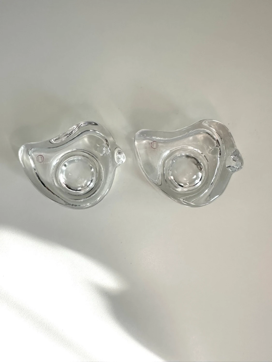 Iittala - 2 äggkoppar i glas formade som fåglar - 3