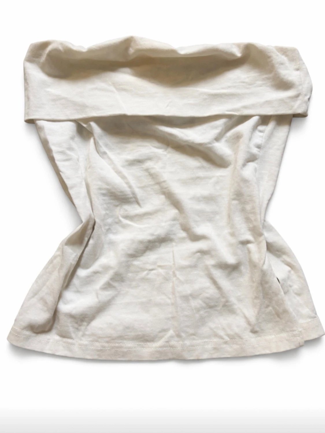 Vit axelbandslös tubtopp