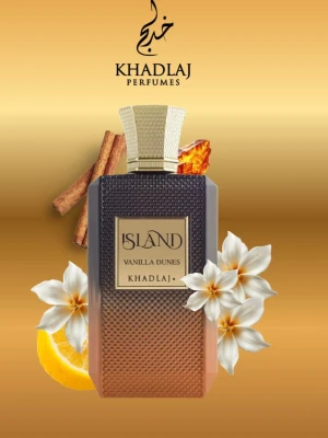Island Vanilla Dunes parfym Khadlaj sample - Skriv hur många ml och så får du ett pris. Island Vanilla Dunes från Khadlaj är en lyxig parfym i en brun och guldig flaska med texturerad yta och elegant lock. Doften har inslag av vanilj, kanel, apelsin och blommiga toner. Perfekt för dig som gillar varma och söta dofter. 