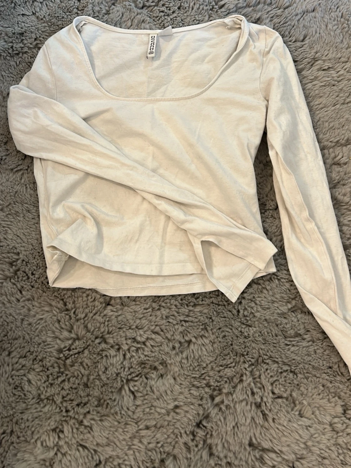 Vit långärmad topp från H&M Basic