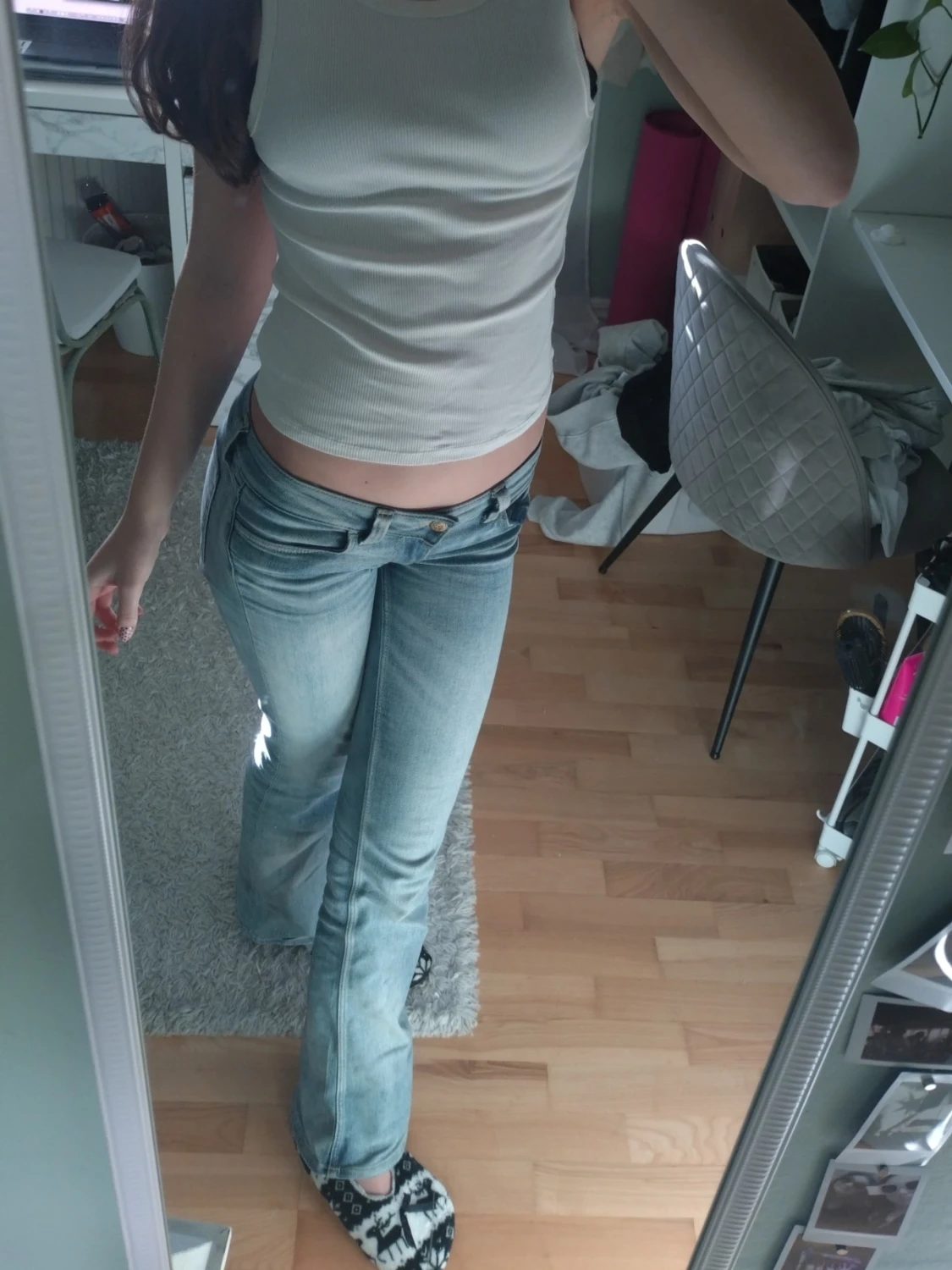 Vit ribbad linnetopp - 1