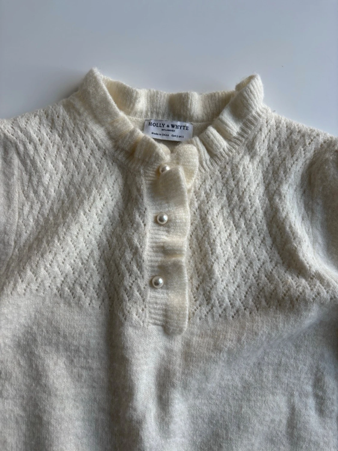 Vit stickad tröja Holly & Whyte - 1