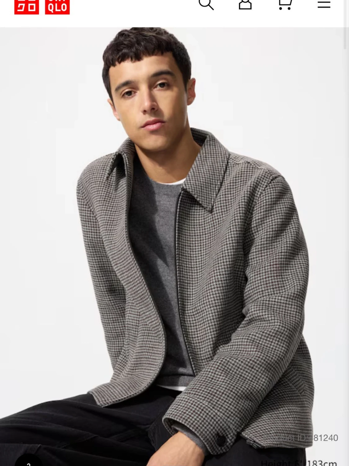 Rutig overshirt från Uniqlo