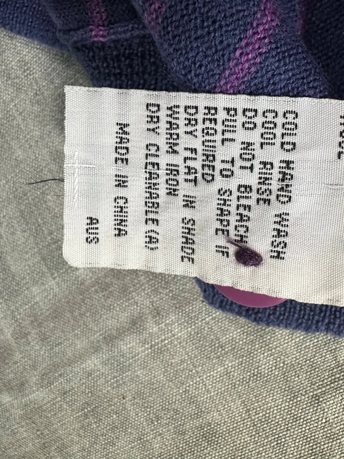 Vintage Lee Wool Cardigan Striped Button Up Knit Size M - 3