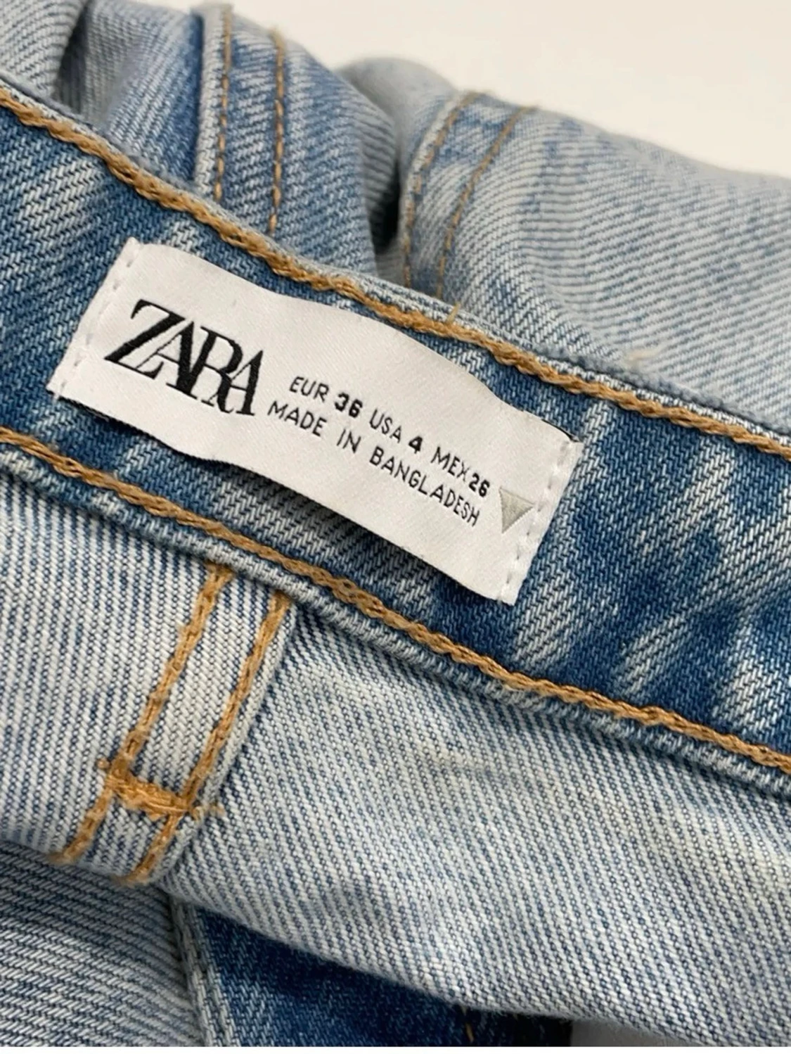 Ljusblå raka jeans med hög midja - 2