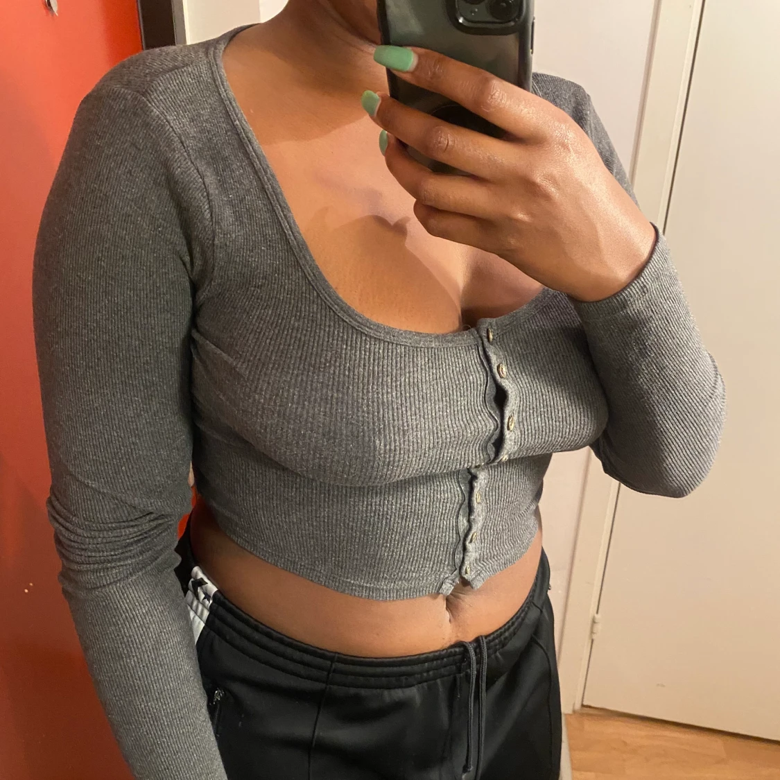 Grå långarm tröja storlek S - 91