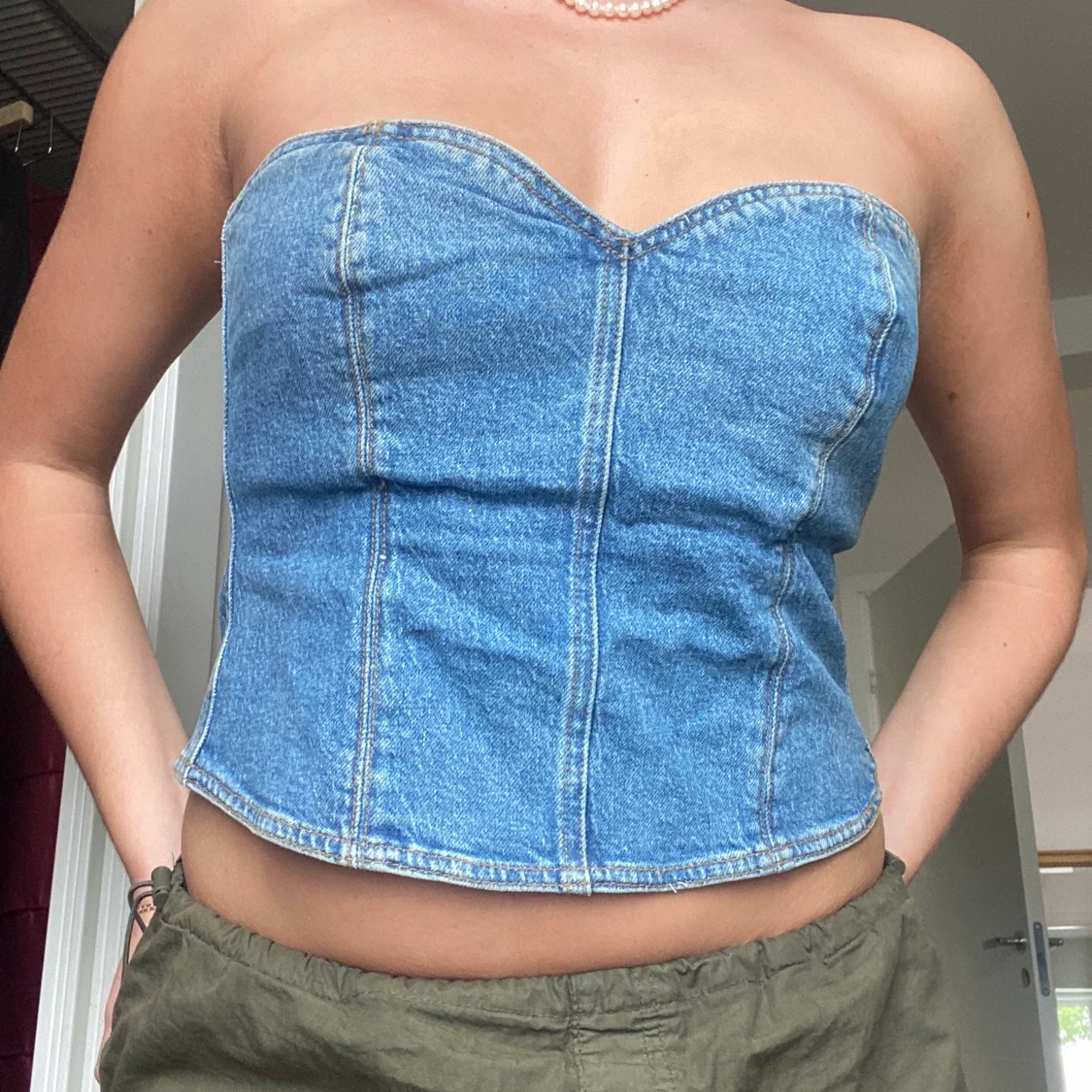 Jeans bandou topp Strl L