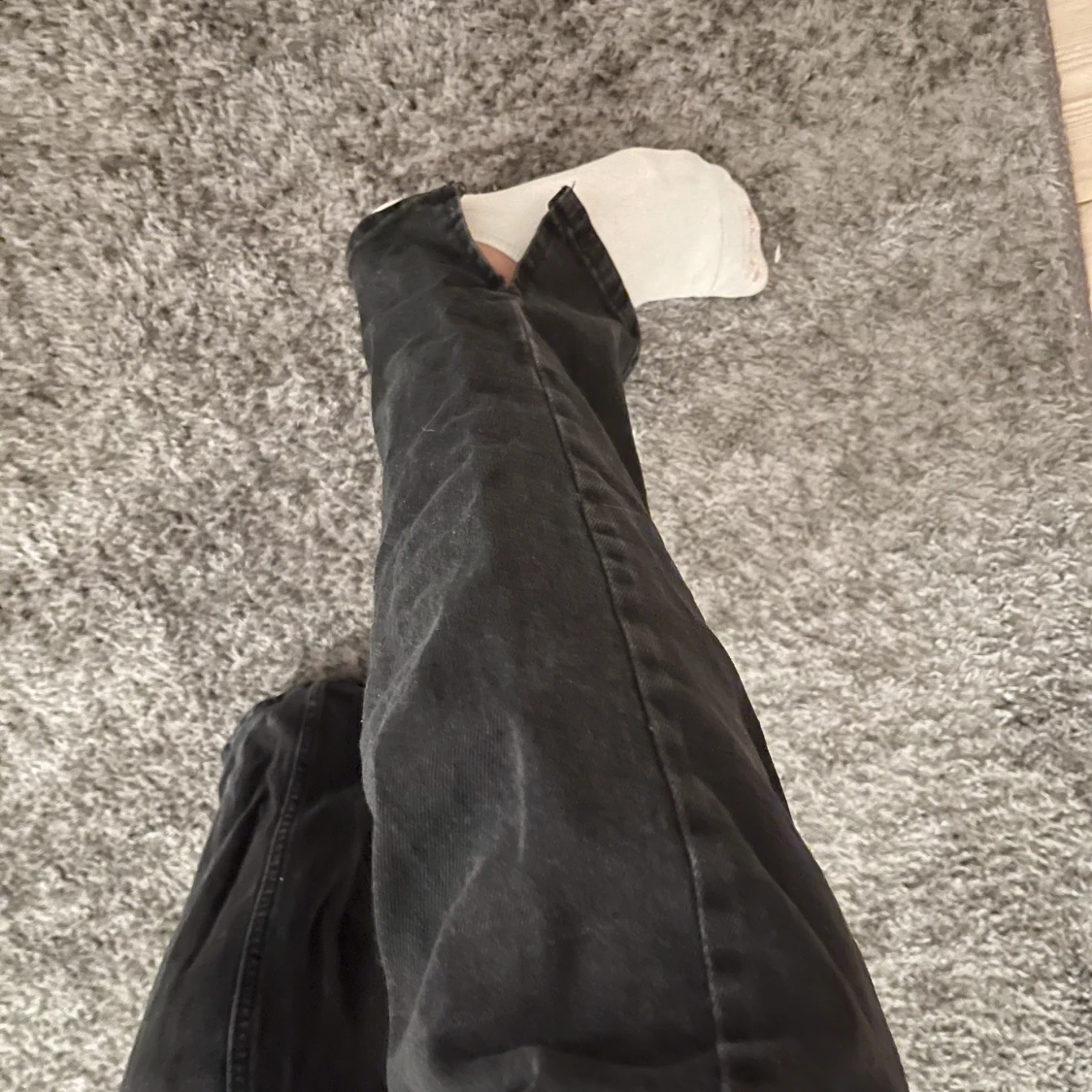 Svarta raka midwaist jeans - 91