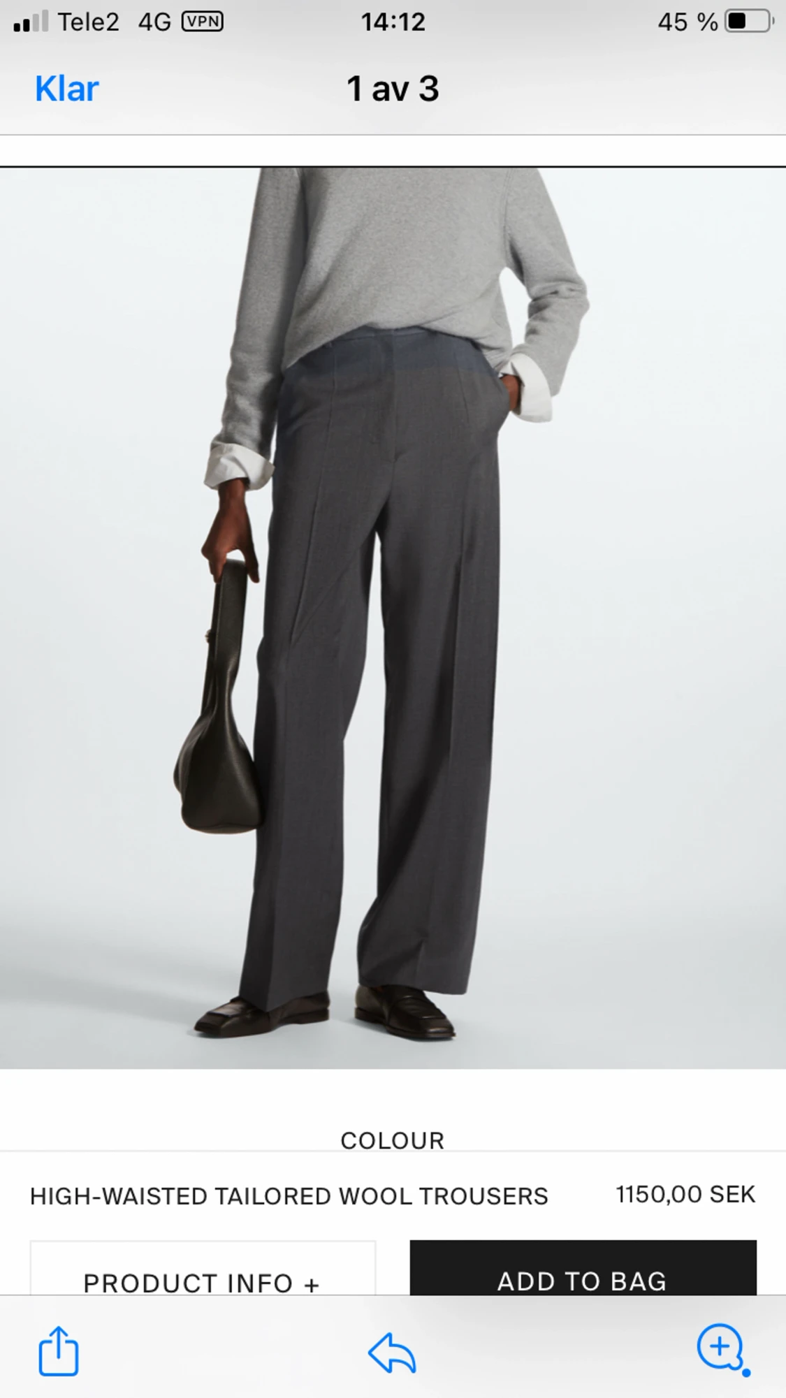 COS High waist byxor Slutsålda