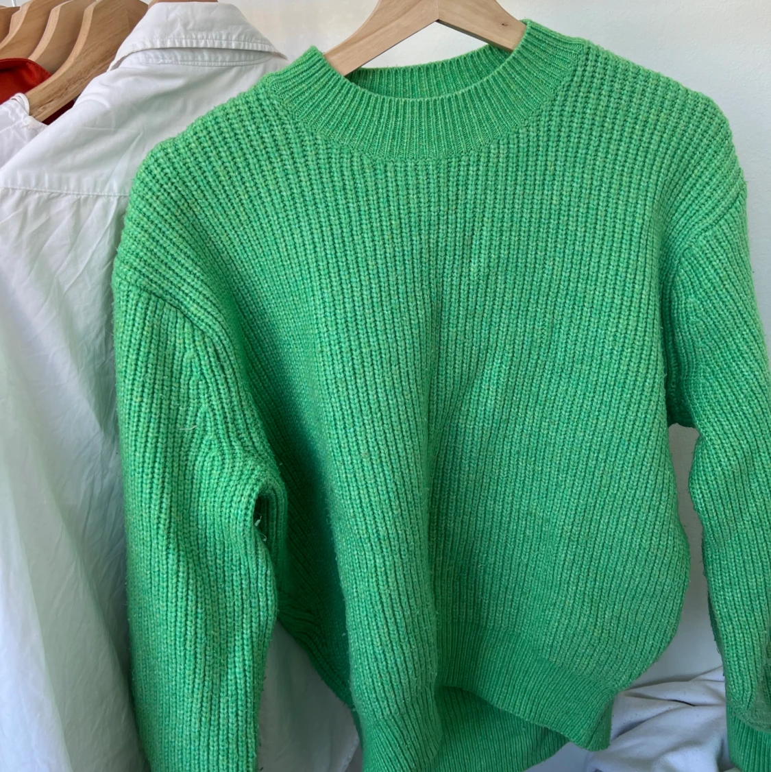 Grön stickad tröja