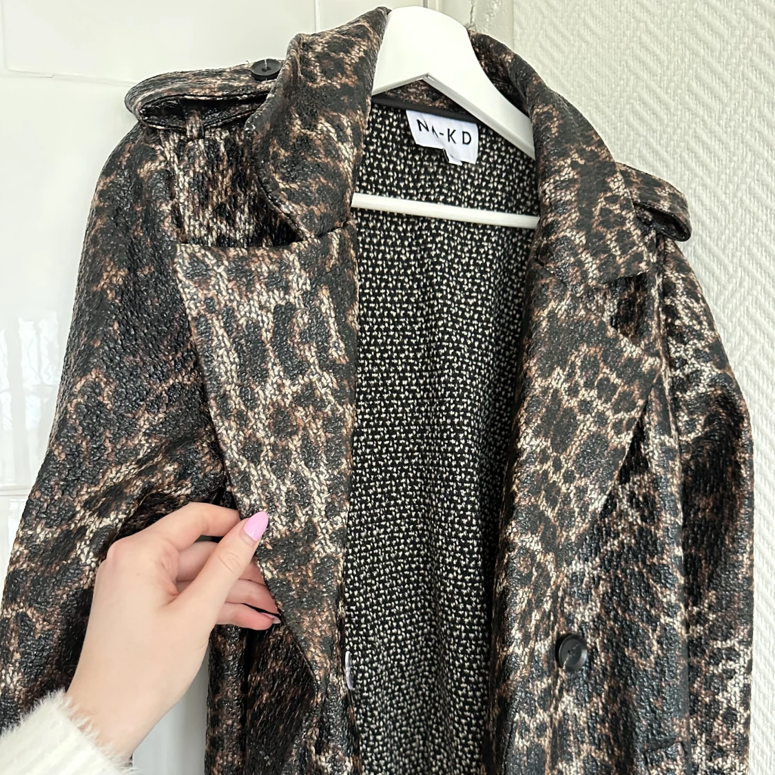 Leopardmönstrad kappa - 90