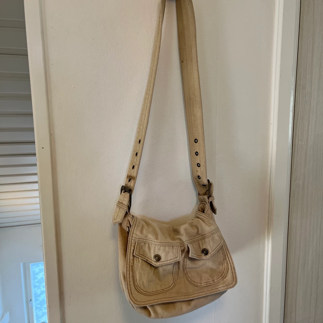 Beige tygväska - 90