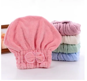 Korallfleece Dam Hårtorkmössa - Mjuk absorberande  handduk  Vuxen stlk 