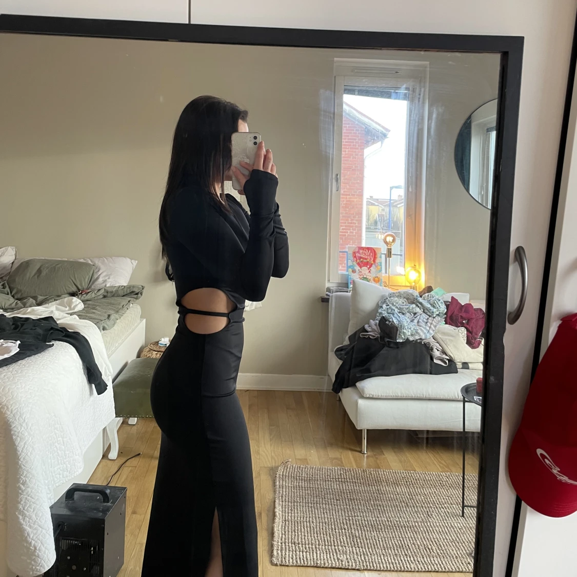 Svart lång klänning