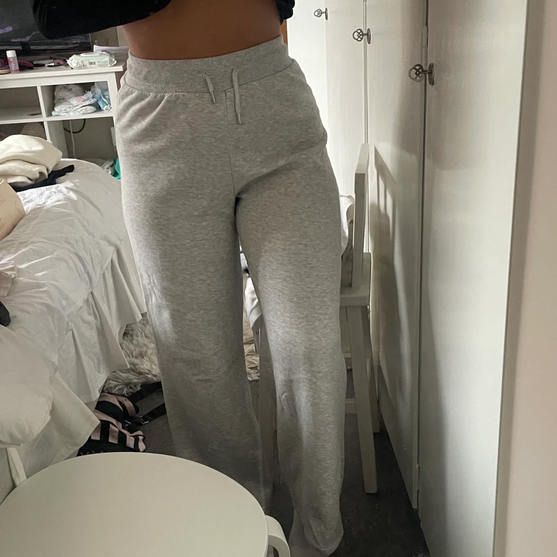 Högmidjade grå mjukis storlek L