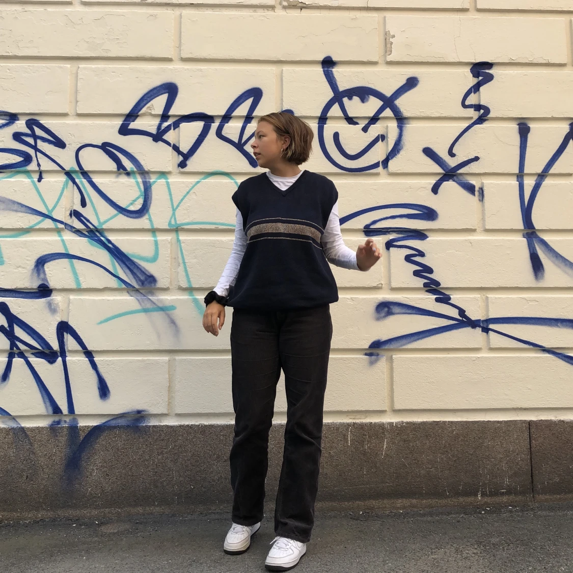 Vintage Stickad Väst