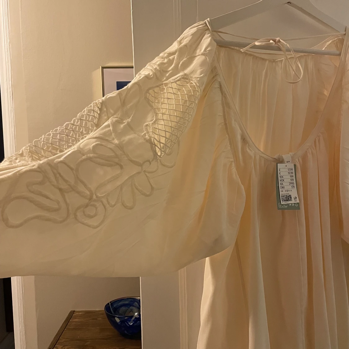 Benvit kort sommarklänning  - 91