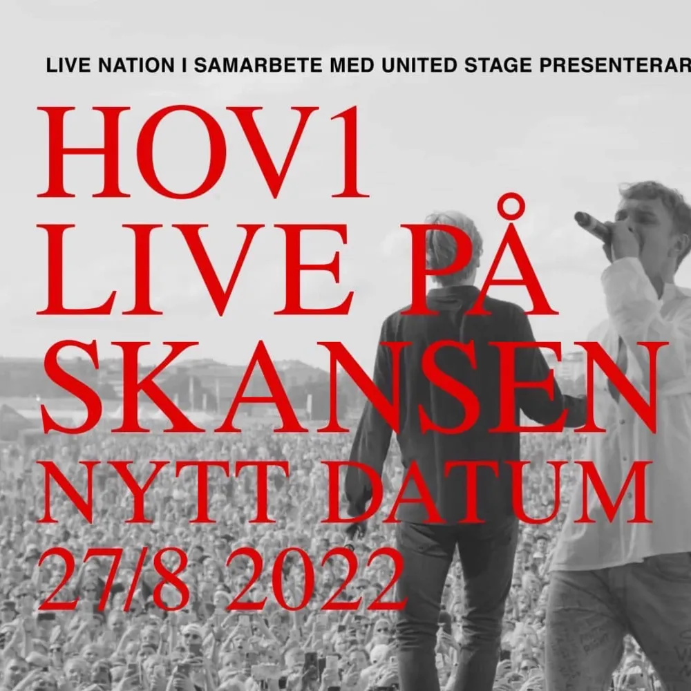 säljer nu två biljetter till hov1 konsert på Skansen den 27/8 då jag inte kan gå. . Övrigt.