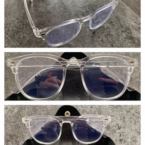 Anti-blue light glasögon med fodral - Tre stycken oanvända anti-bluelight glasögon för 100kr med glasögon fodral! Clear frame, cat eye och square frame glasögon 😍