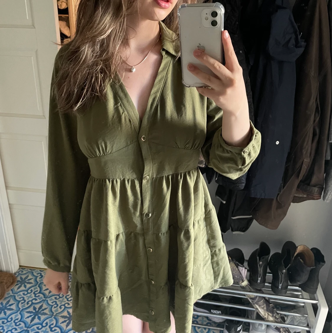 Grön zara klänning