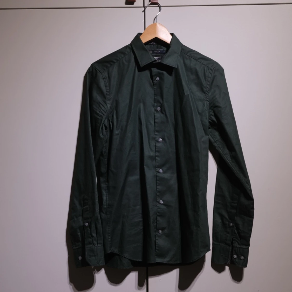 Dark green shirt superslim fit
