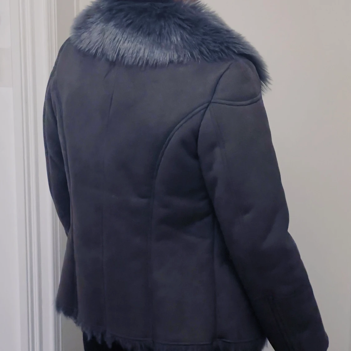 Faux fur biker jacka  - 90