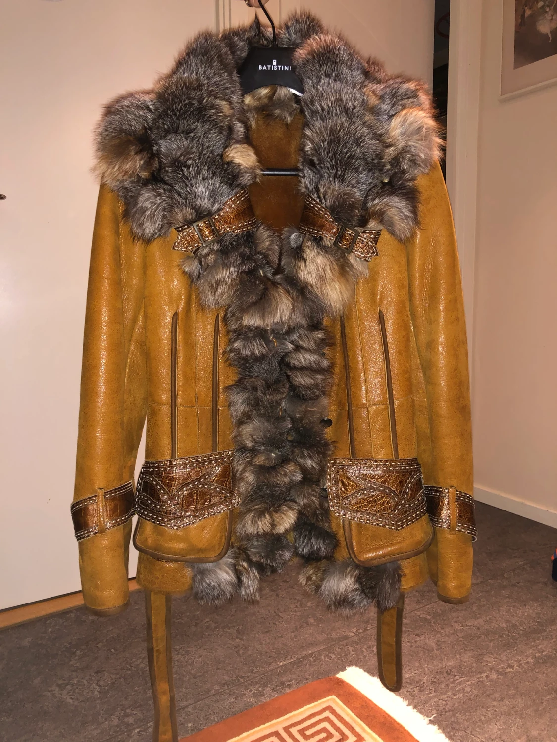 Äkta skinn och pälsjacka