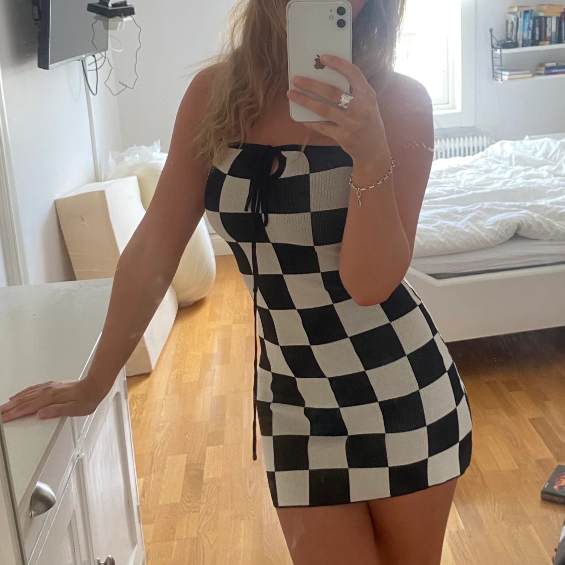 VINTAGE RUTIG KLÄNNING - 91