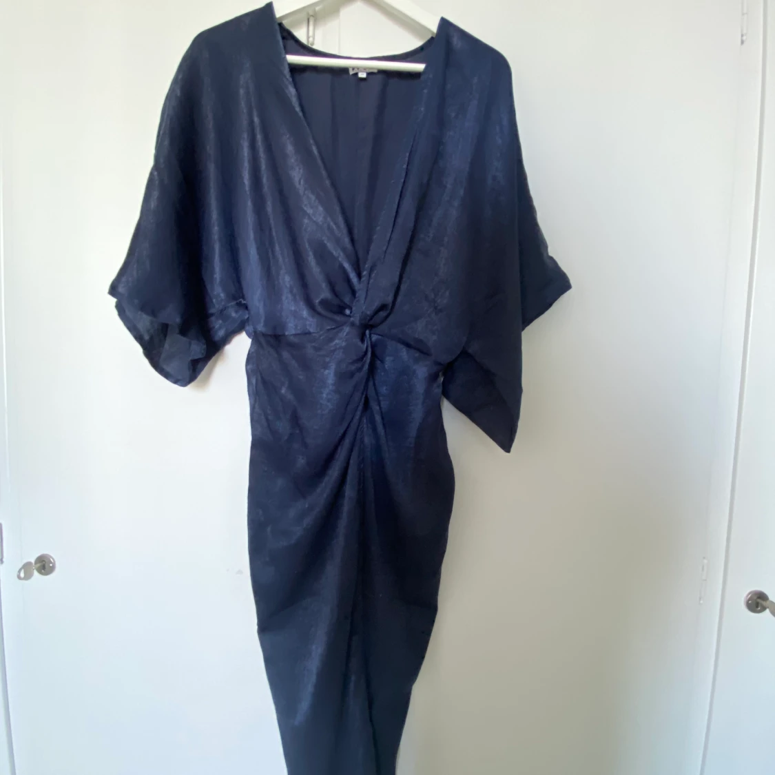 Blå Siden Klänning Bubbleroom