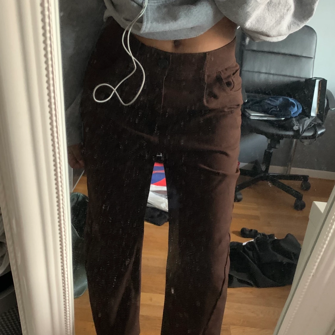 Bruna kostymbyxor  - 90