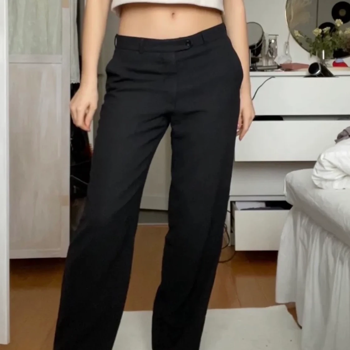 Lågmidjade kostymbyxor