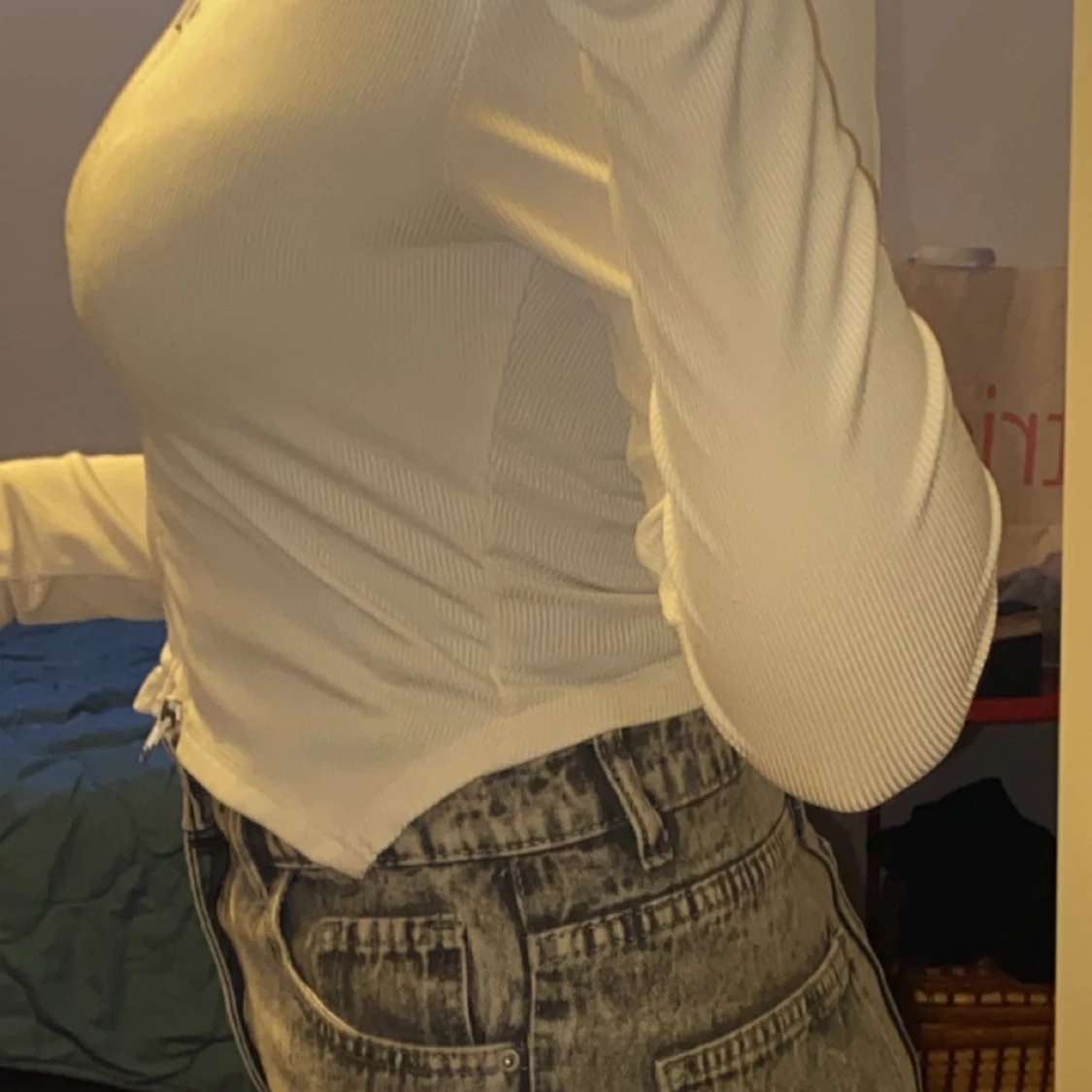 Vit topp/kofta  - 90