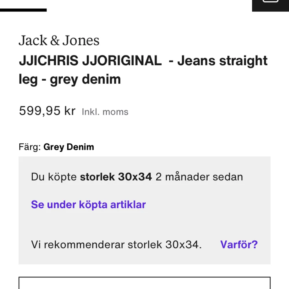 JJICHRIS JJORIGINAL- Jeans Straight leg Jack&Jones  Bra skick, köpte för två månader sen från Zalando. Jag är 182 cm, Storlek 30x34.  Original pris 600 kr  Säljer för 389 kr. Jeans & Byxor.