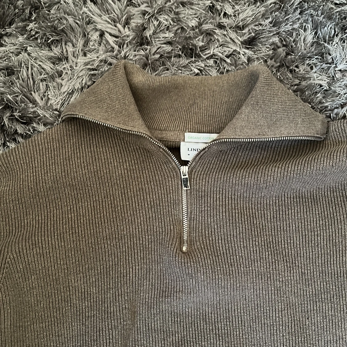 Stickad halfzip - 90