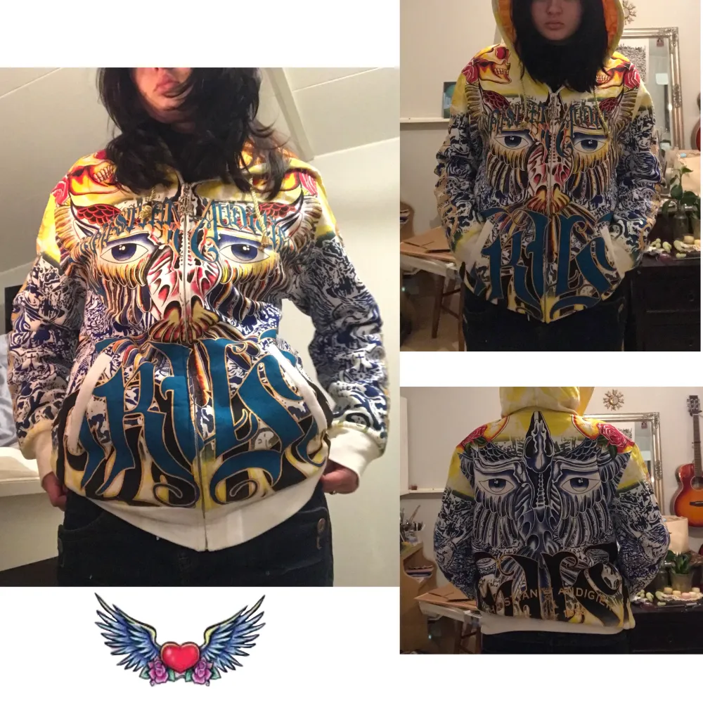 REPOST! ed hardy/ christian audigier hoodie. fint skick, lite slö dragkedja. skriv gärna innan köp! /pris kan diskuteras, köparen står för frakt blablabla. Tröjor & Koftor.