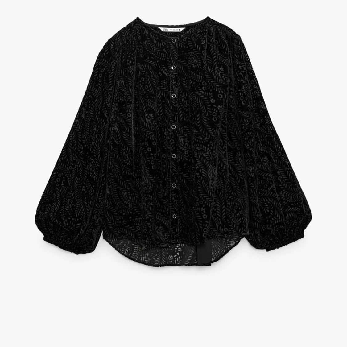 Zara sammet blus svart  - 90