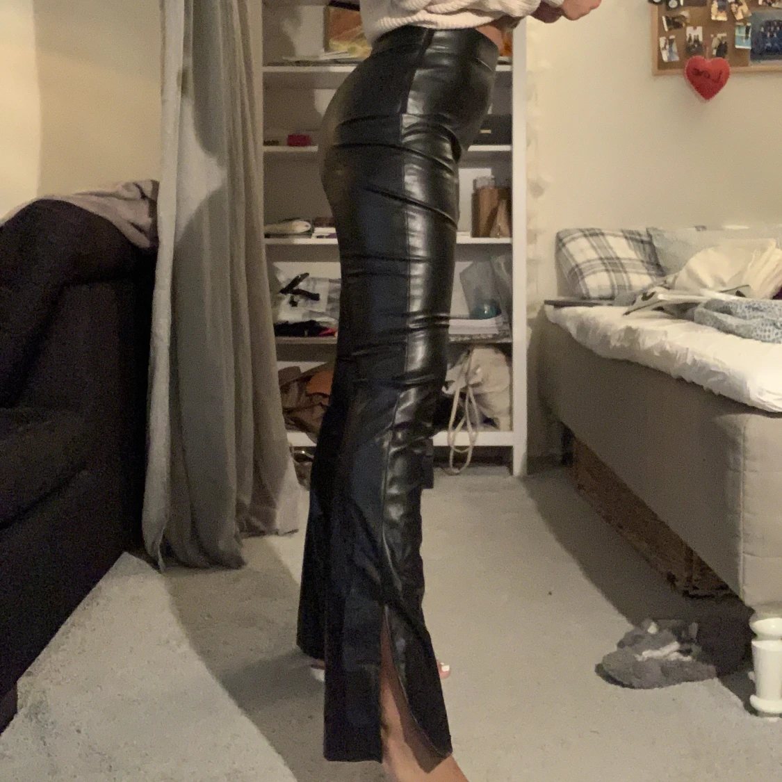 Svart skinnbyxor - 91