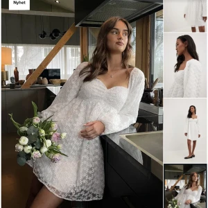 Miniklänning med puffärm - Säljer denna helt slutsålda superfina vita klänning då jag beställde i två storlekar. Lappen är kvar och helt oanvänd. Tänkte kolla om nån ville köpa annars skickar jag tillbaka. Perfekt till studenten. Frakt tillkommer.