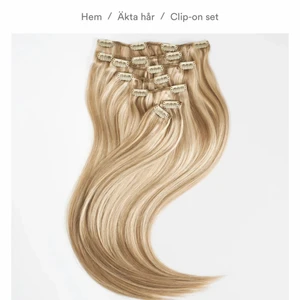 clip on löshår - ett sett med 7pcs ash blonde äkta klipp on hår från rapunzel. Längd 60 cm, färg M7.3/10.8. alldrig använt, blev fel färg på mig💗