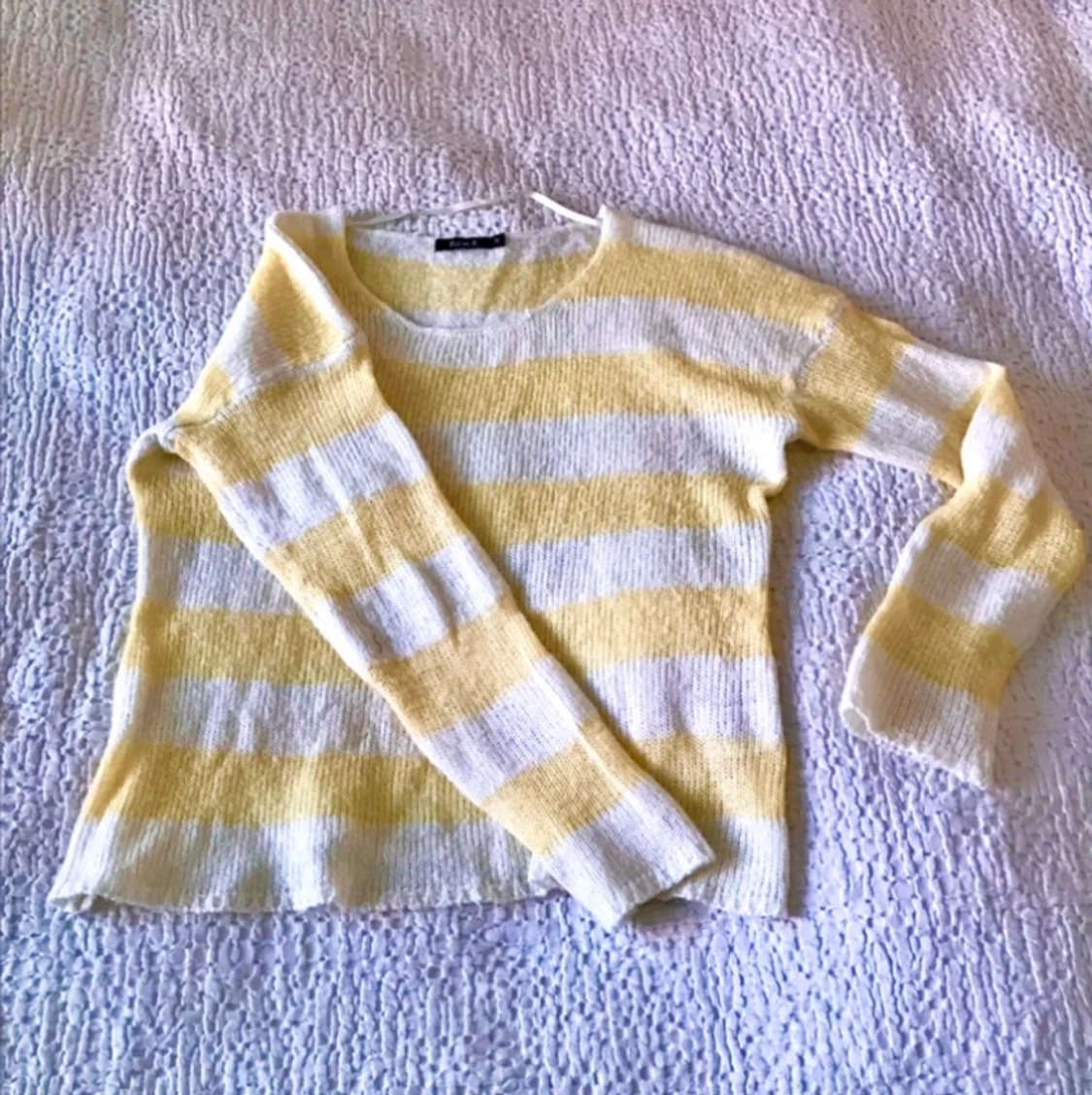 Randig stickad tröja  - 90